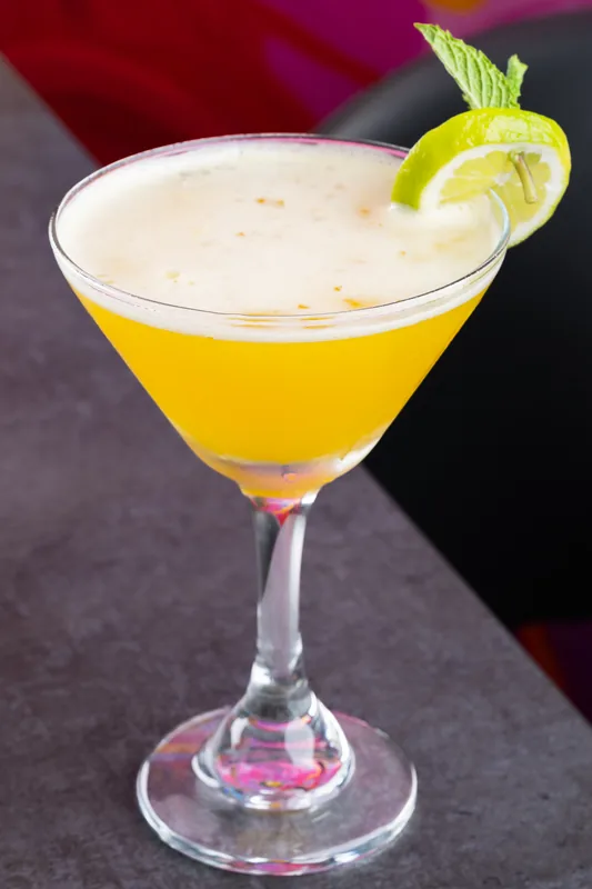 Passion fruit martini with lime at KamiKoi