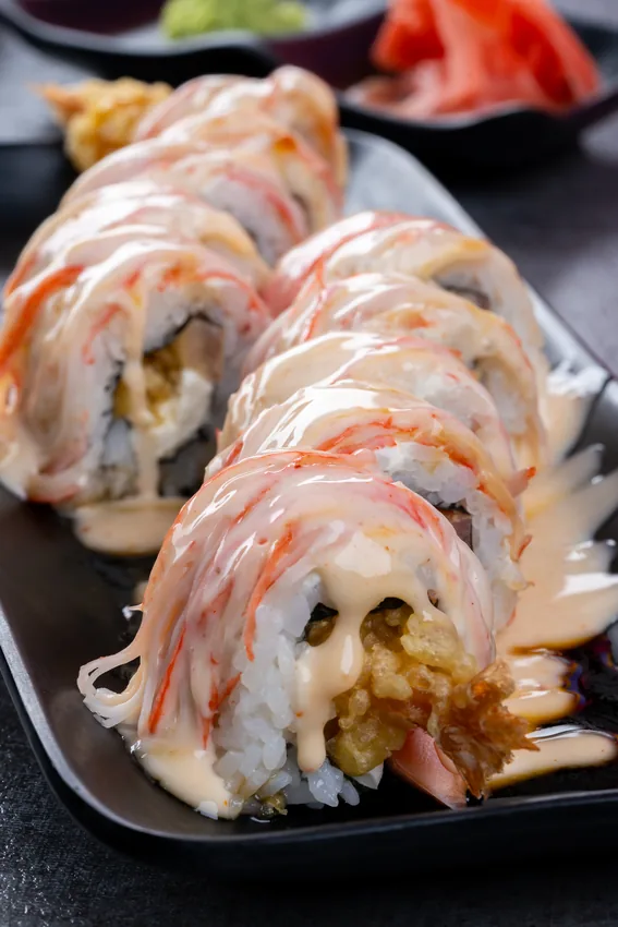 Shrimp tempura roll at KamiKoi