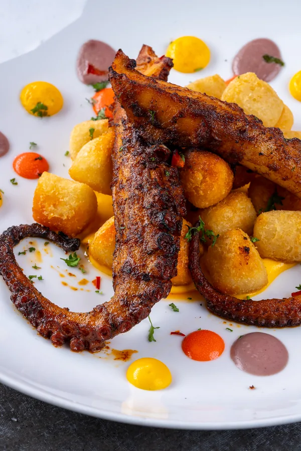 Grilled seafood and steaks